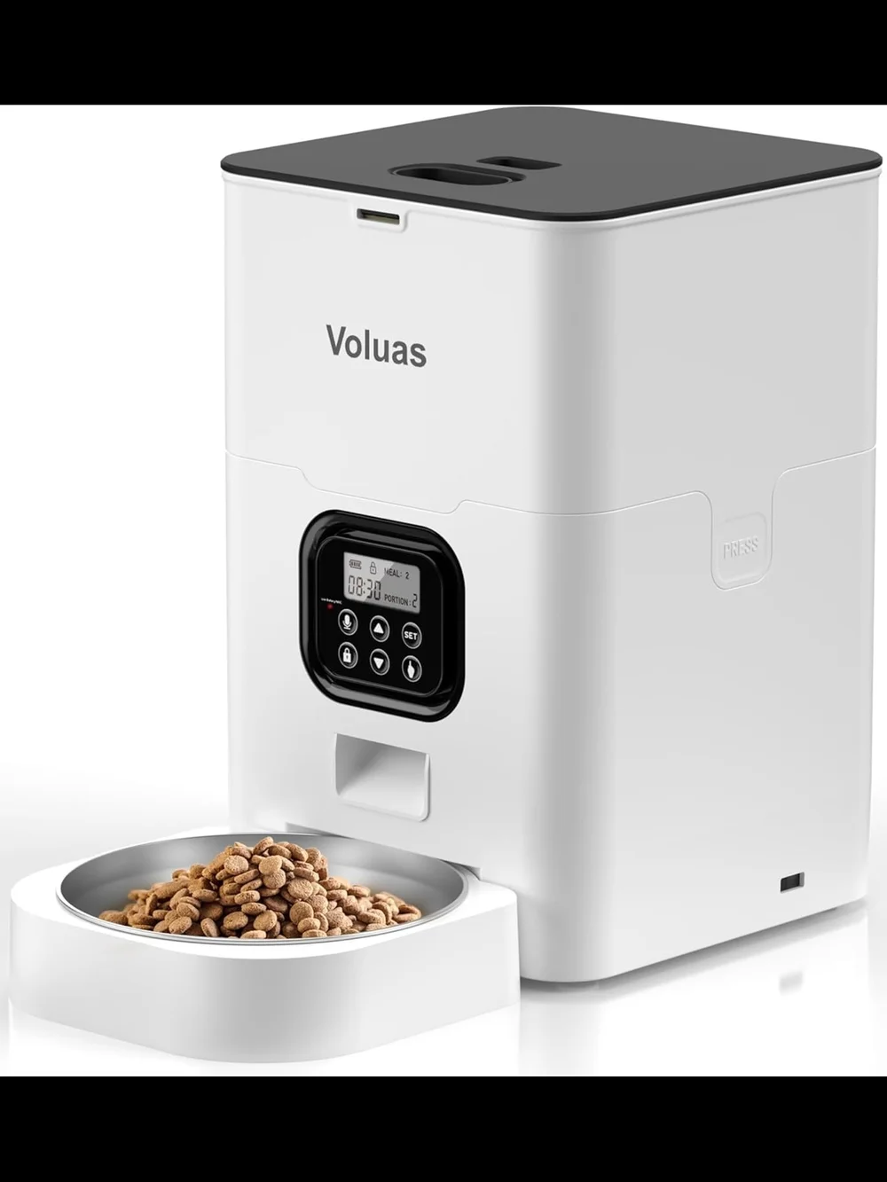 VOLUAS Automatic Cat Feeders - Timed Pet Feeder for Cats and Dogs with Dry Food